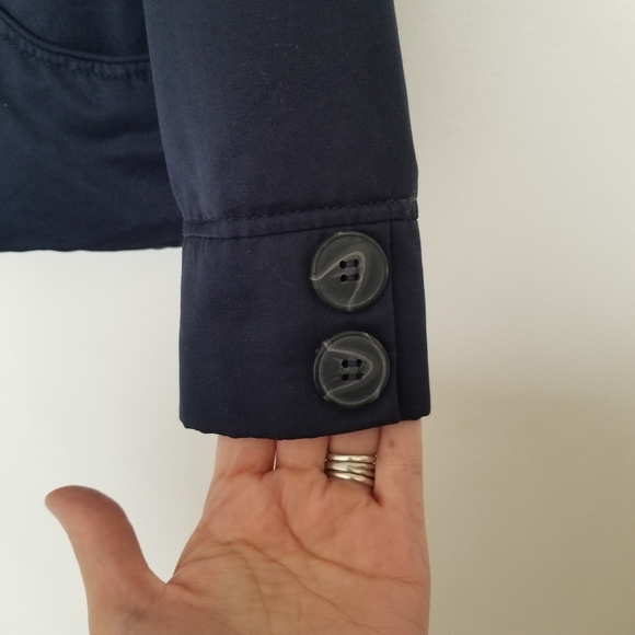 Vero Moda navy blue short trench coat lined - Picture 9 of 10